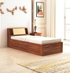 Ganpati Arts Sheesham wood Single Palang/Bed For Kids Room/Guest Room Solid Wood Single Box Bed