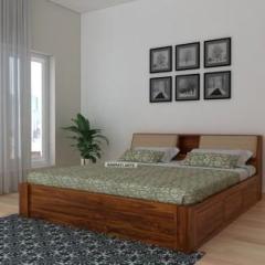 Ganpati Arts Solid Sheesham Wood Mayor Queen Size Bed with Box Storage for Bedroom Solid Wood Queen Box Bed