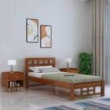 Ganpati Arts Solid Wood Simons Single Bed/Wooden bed/Furniture for Bedroom/ 1 Year Warranty Solid Wood Single Bed