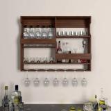 Genuinedecor Wall mounted rack Solid Wood Bar Cabinet