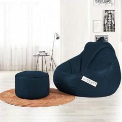 Giglick 4XL Bean Bag With Footrest Teardrop Bean Bag With Bean Filling