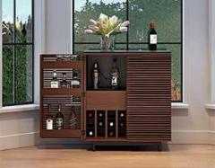 Global Craft Solid Wood Bar Cabinet