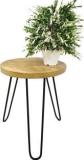 Glorieux Art Wood Sitting Stool Multipurpose Stool / End Table for Living Room, Bedroom, Home & Office and Balcony in Natural Finish Solid Wood End Table