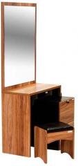 Godrej Interio Aryan Dressing Table with Stool in Light Walnut Finish