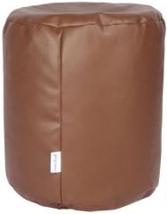 Godrej Interio Comfy Cylindrical Bean Filled Pouffe in Brown Finish