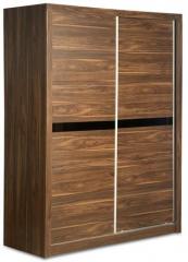 Godrej Interio Marshal Sliding Door Wardrobe In Dark Walnut Finish