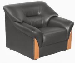 Godrej Interio PARTO PLUS 1ST IN S1N LTH BLAK Leatherette 1 Seater Sofa