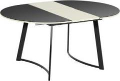 Godrej Interio Salt & Pepper Glass 6 Seater Dining Table