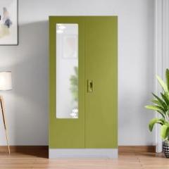 Godrej Interio Slimline 2 Door with 2 shelves with Star Design Mirror Metal Almirah