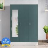 Godrej Interio Slimline 3 Door with Locker and Curvilinear Mirror Metal Almirah