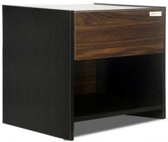 Godrej Interio Snooze Bedside Table in Dark Walnut Finish