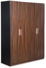 Godrej Interio Snooze Four Door Wardrobe in Walnut Finish