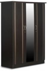 Godrej Interio Zurina Three Door Wardrobe with Mirror in Brown Finish