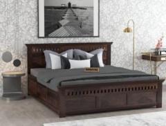 Goyalinterior Sheesham Bed/Palang/Cot for Bedroom/Home/Hotel/Living Room Solid Wood Queen Box Bed