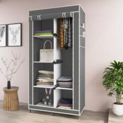 Gtc 7800 1 G Cloth Rack Storage Organizer Shelves Almirah PP Collapsible Wardrobe