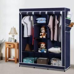 Guru Kripa 88130 blue Cotton Collapsible Wardrobe