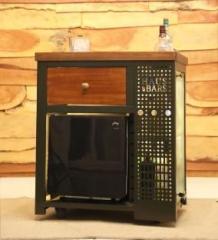 Haus Of Bars METAL AND WOOD SERIES Metal Bar Cabinet