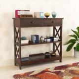 Hdwood Solid Sheesham Wood Console Table With Storage For Bedroom | Living Room || Solid Wood Console Table