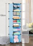 Hemovia 5 Door 10 Shelf Plastic Collapsible PC Collapsible Wardrobe