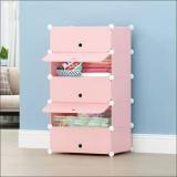 Hemovia 5 Door 5 Shelf Plastic Collapsible PC Collapsible Wardrobe