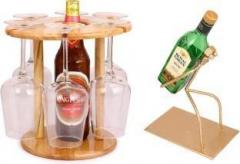 Hogar Iron, Wooden Bottle Rack