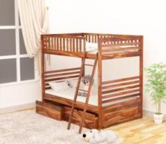 Home Edge Sheesham Wood Solid Wood Single Drawer Bed