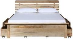 Home Edge Solid Wood Queen Bed With Storage