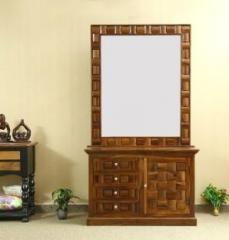 Home Edge Weave Sheesham Solid Wood Dressing Table