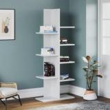 Home Full Engineered Wood Open Book Shelf