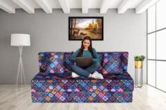 Homely Comfort 5x6 size RAJASTHANI Fabrice Washable Cover 3 Seater Double Foam Fold Out Sofa Cum Bed