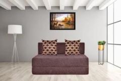 Homely Comfort SCB 01 BK JUTE 2 Seater Single Foam Fold Out Sofa Cum Bed