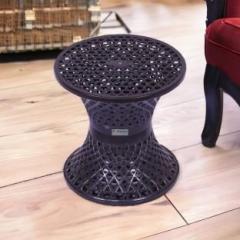 Homestic Plastic Mesh Damroo Seating Stool|Both Sided Stool for Guestroom|Brown Stool