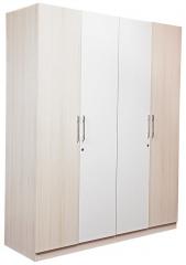 HomeTown Alba Four Door Wardrobe in White Oak Finish