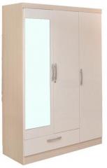 HomeTown Apollo High Gloss Three Door Wardrobe With Mirror