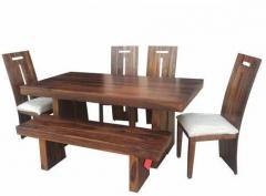 HomeTown Austin Six Seater Dining Set in Honey Colour