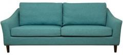 HomeTown Aztec Fabric Three Seater Sofa in Light Blue Colour