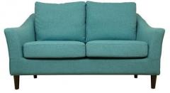 HomeTown Aztec Fabric Two Seater Sofa in Light Blue Colour