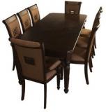 HomeTown Callisto Eight Seater Dining Set In Brown Finish