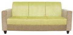 HomeTown Ciaz Fabric Three Seater Sofa in Green Colour