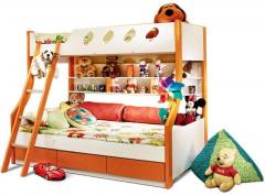 HomeTown Deccan Bunk Bed for Kids in Orange Color