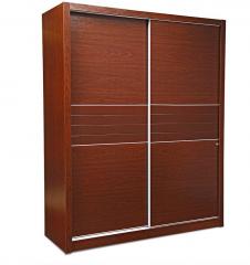 HomeTown Edward Sliding Door Wardrobe in Walnut Finish