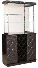 HomeTown Fiddich Bar Cabinet in Black Colour