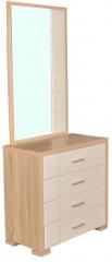 HomeTown Geo Dresser With Mirror in Beige N Cream Colour