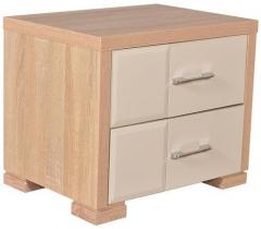 HomeTown Geo Night Stand in Beige N Cream Colour