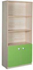 HomeTown Gia Book Shelf in Golden Maple & Green Colour