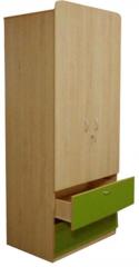 HomeTown Gia Wardrobe In Golden Maple & Lime Green Finish