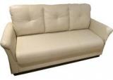 HomeTown Grace Leatherette Three Seater Sofa In Ivory Colour