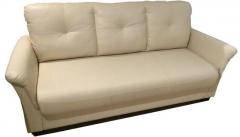 HomeTown Grace Leatherette Three Seater Sofa in Ivory Colour