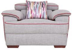 HomeTown Inspire Fabric One Seater Sofa in Beige Colour