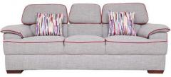 HomeTown Inspire Fabric Three Seater Sofa in Beige Colour